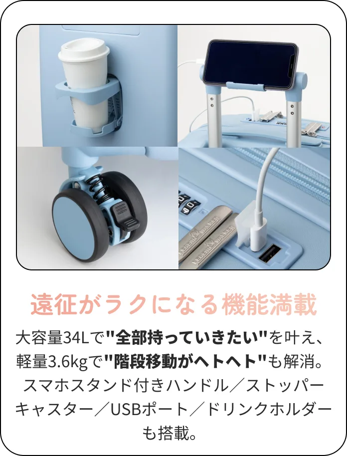 遠征がラクになる機能満載